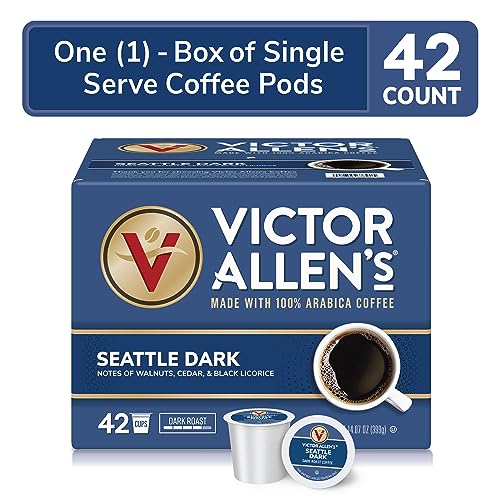 42 Count Victor Allen's Seattle Dark Coffee Pods