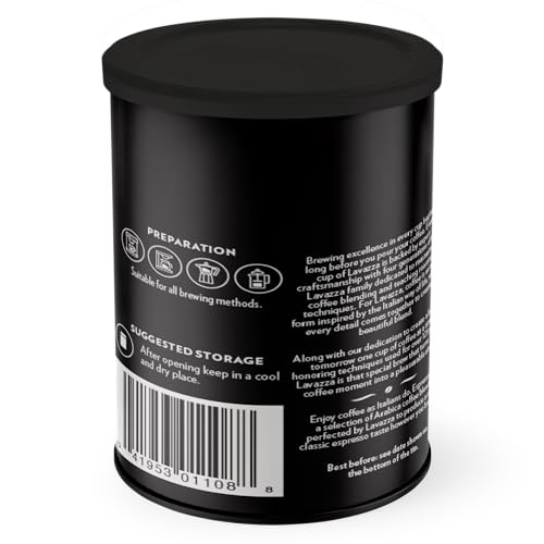 Lavazza Decaffeinato Ground Coffee Blend: Authentic Italian Roast
