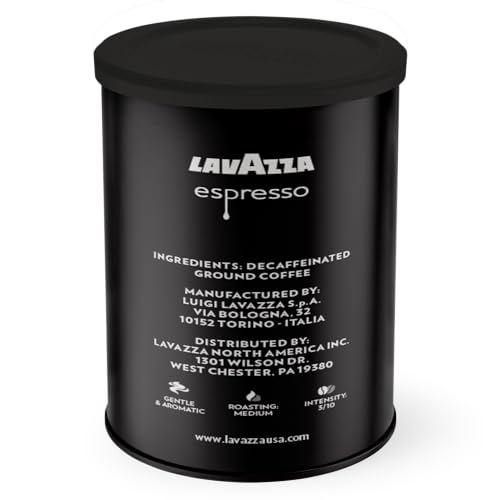 Lavazza Decaffeinato Ground Coffee Blend: Authentic Italian Roast