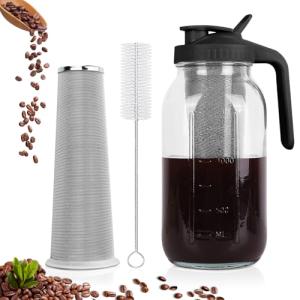 64oz Cold Brew Coffee Maker with Stainless Steel Filter