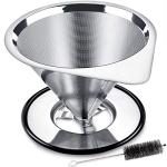 Stainless Steel Coffee Filter - 1-2 Cup Reusable Dripper