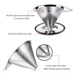 Stainless Steel Coffee Filter - 1-2 Cup Reusable Dripper
