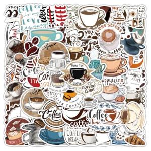 Coffee Stickers - Waterproof Vinyl Decals for Various Surfaces