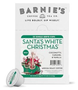Barnie's DECAF Santa's White Christmas Coffee 24 ct