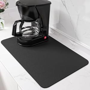 Coffee Bar Mat: Rubber-backed, Absorbent, Fits under Espresso Machine