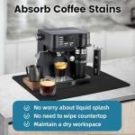 Coffee Bar Mat: Rubber-backed, Absorbent, Fits under Espresso Machine