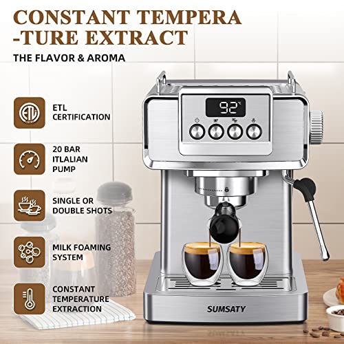 Espresso Machine with Milk Frother for Home Brewing