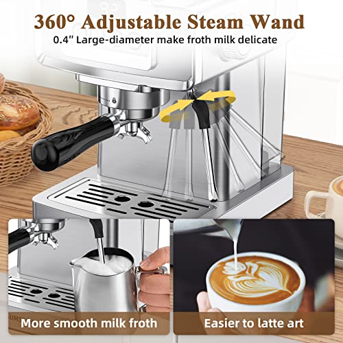 Espresso Machine with Milk Frother for Home Brewing