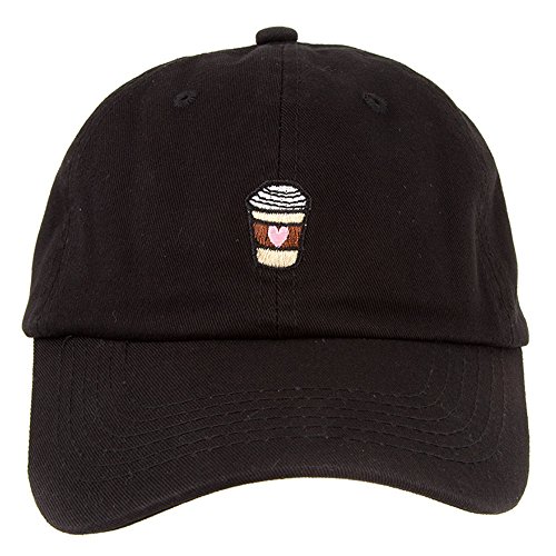 Armycrew Coffee Embroidered Baseball Cap - Black