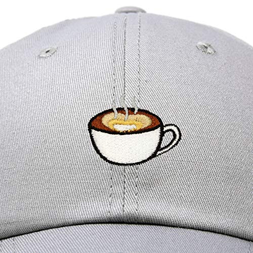 Cappuccino Hat: Gray Women's Coffee Cup Baseball Cap