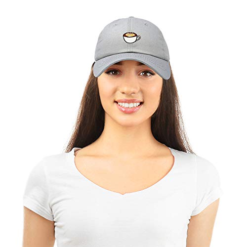 Cappuccino Hat: Gray Women's Coffee Cup Baseball Cap