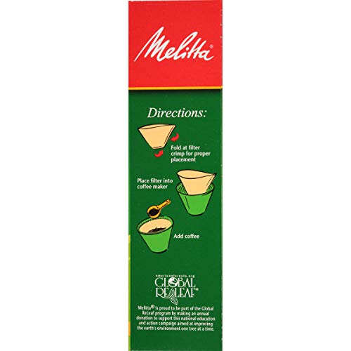 Melitta #4 Cone Coffee Filters, Natural Brown, 600 Total