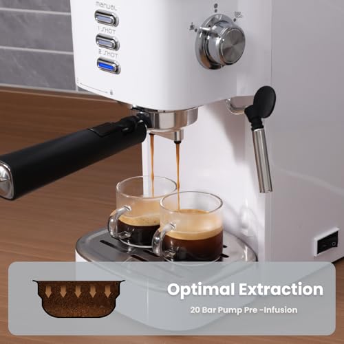Compact Gevi Espresso Machine with Milk Frother Steam Wand