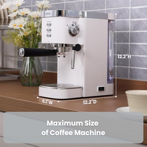 Compact Gevi Espresso Machine with Milk Frother Steam Wand