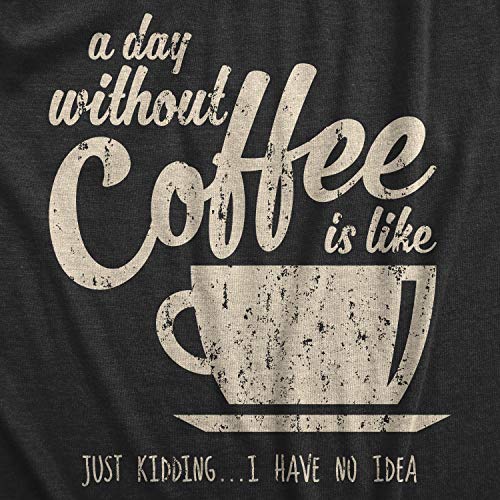 Women's Funny Coffee Addiction Black Tee - Size S