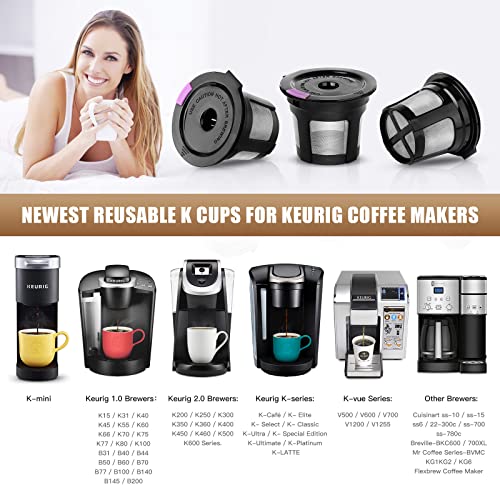 Refillable Reusable K Cups, 6 Pack - Keurig Compatible