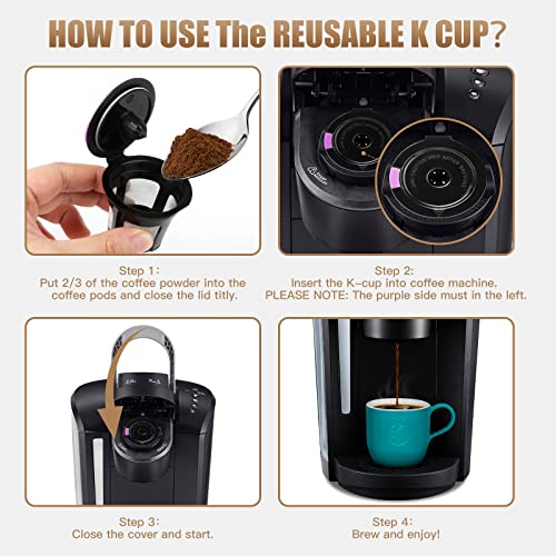 Refillable Reusable K Cups, 6 Pack - Keurig Compatible