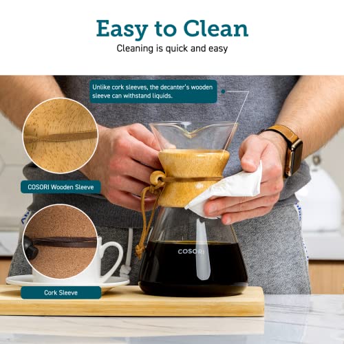 COSORI Stainless Steel Pour Over Coffee Maker, 8-Cup