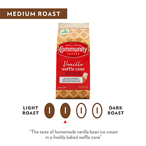 Delicious Vanilla Waffle Cone Coffee, 11oz (1 Pack)