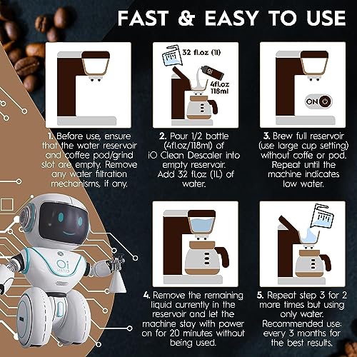iO CLEAN Coffee Machine Descaler - 4 Uses