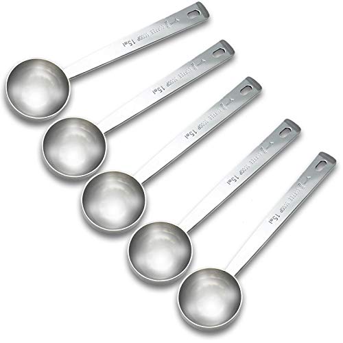 Timoo Stainless Steel Coffee Scoop Set (5)