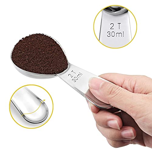 IZELOKAY Stainless Steel 2 Table Spoon Coffee Scoop