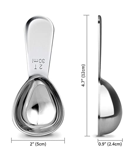 IZELOKAY Stainless Steel 2 Table Spoon Coffee Scoop