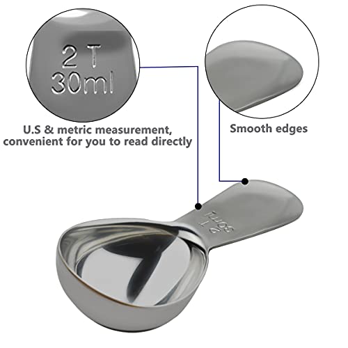 18/8 Stainless Steel Coffee Scoop 2 Tbsp Exact Measurement