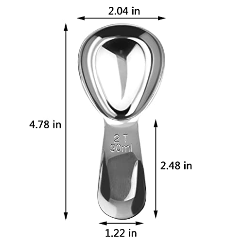 18/8 Stainless Steel Coffee Scoop 2 Tbsp Exact Measurement
