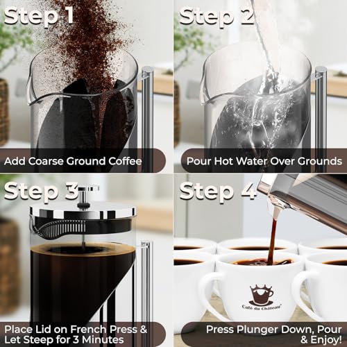 Cafe Du Chateau French Press Coffee Maker - 34 oz