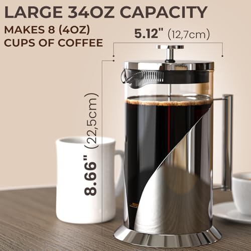 Cafe Du Chateau French Press Coffee Maker - 34 oz