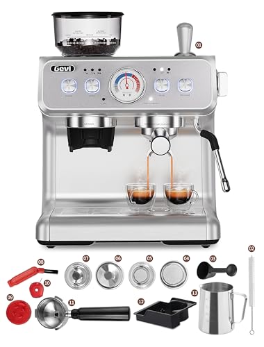 Gevi 20Bar Espresso Machine with Grinder & Steam Wand