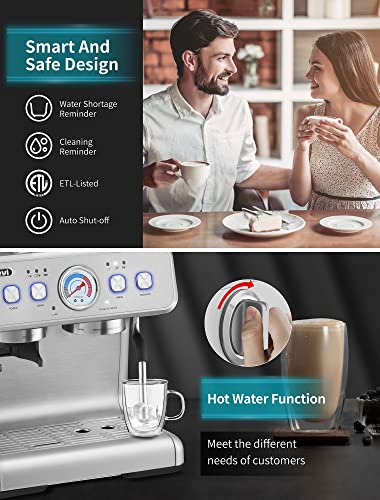 Gevi 20Bar Espresso Machine with Grinder & Steam Wand