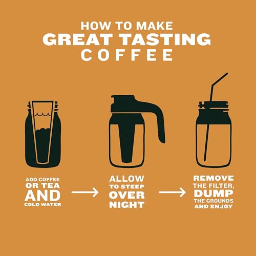 County Line Kitchen Cold Brew Coffee Maker, Gray Handle