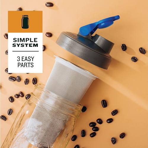 County Line Kitchen Cold Brew Coffee Maker, Gray Handle