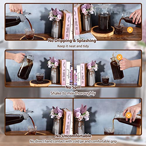 64 Oz Cold Brew Coffee Maker with Stainless Steel Filter