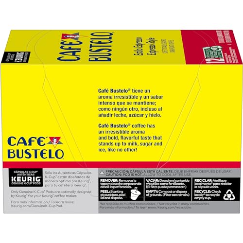 72 Keurig K-Cup Pods of Café Bustelo Dark Roast Coffee