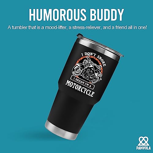 Panvola Dream Motorcycle Tumbler - Snorers' Gift