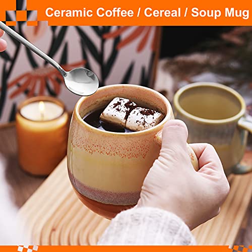 2-Pack Ceramic Coffee Mug Set, 16 oz