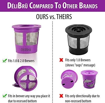 Black and Purple Reusable Coffee Pods for Makers (4 Pack)