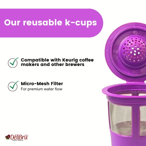 Black and Purple Reusable Coffee Pods for Makers (4 Pack)