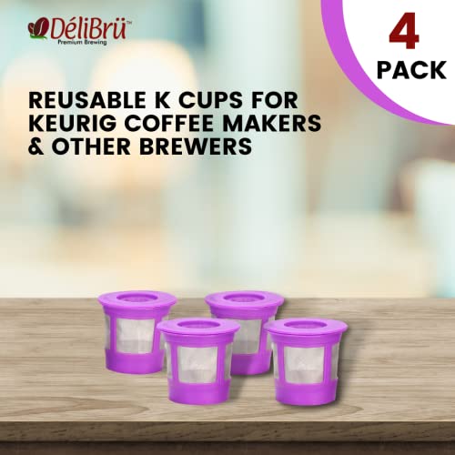 Black and Purple Reusable Coffee Pods for Makers (4 Pack)