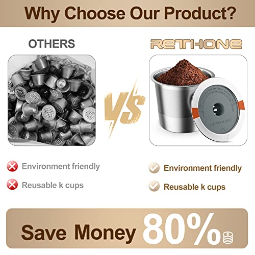 Stainless Steel Reusable K Cups for Keurig Coffee Makers (2 Packs)