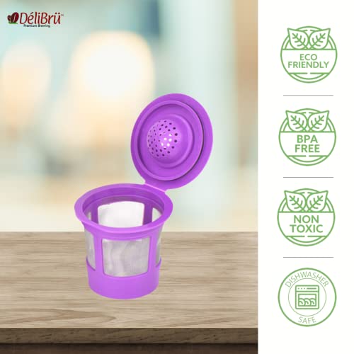 Black and Purple Reusable Coffee Pods for Makers (4 Pack)