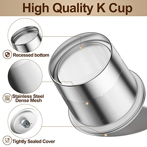 Stainless Steel Reusable K Cups for Keurig Coffee Makers (2 Packs)