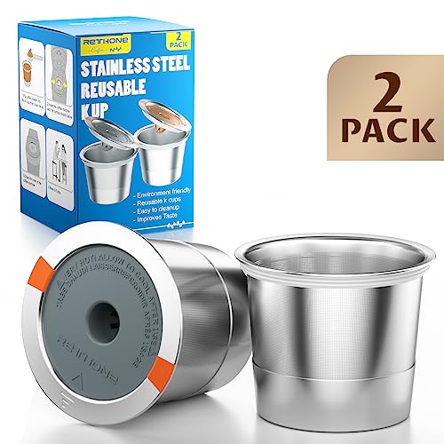 Stainless Steel Reusable K Cups for Keurig Coffee Makers (2 Packs)