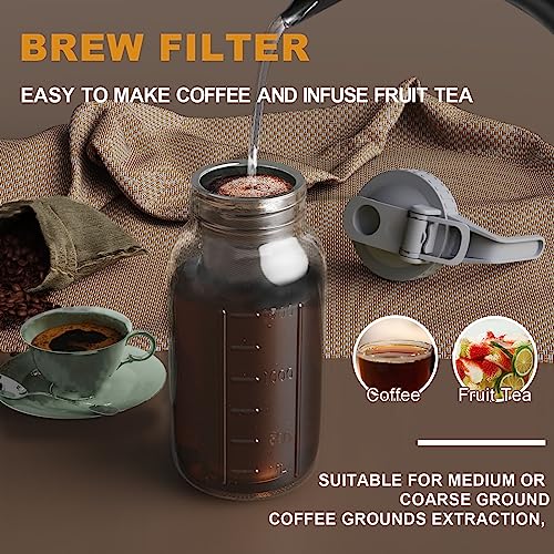 32 oz Cold Brew Coffee Maker with Glass Pitcher