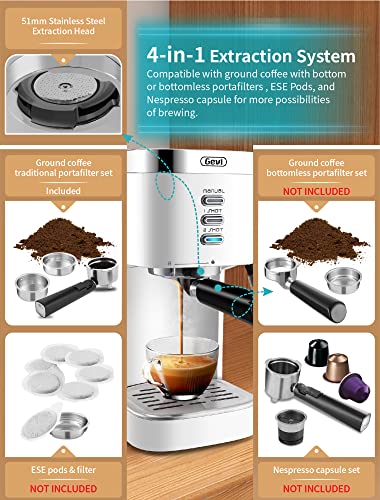 Gevi 20 Bar Espresso Machine with Milk Frother