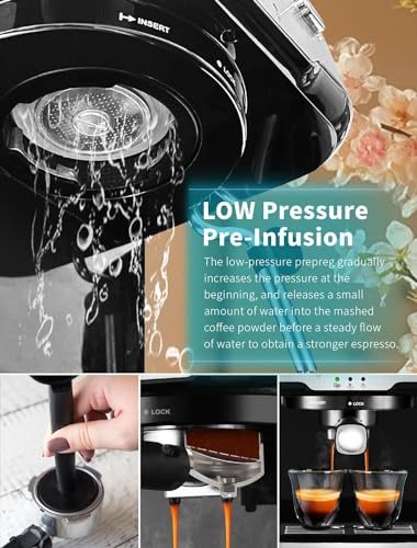 Gevi 15 Bar Espresso Machine with Milk Foaming Wand