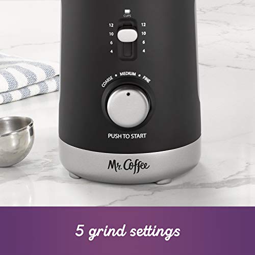 Automatic Coffee Grinder with 5 Presets, 12 Cup Capacity